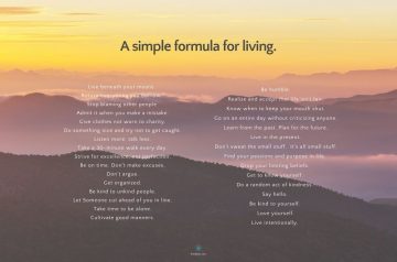 A simple formula for living.