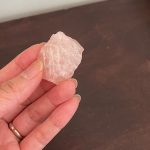 Rose quartz crystal raw form