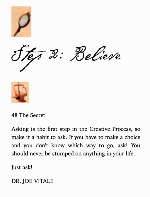 The Secret believe sample page