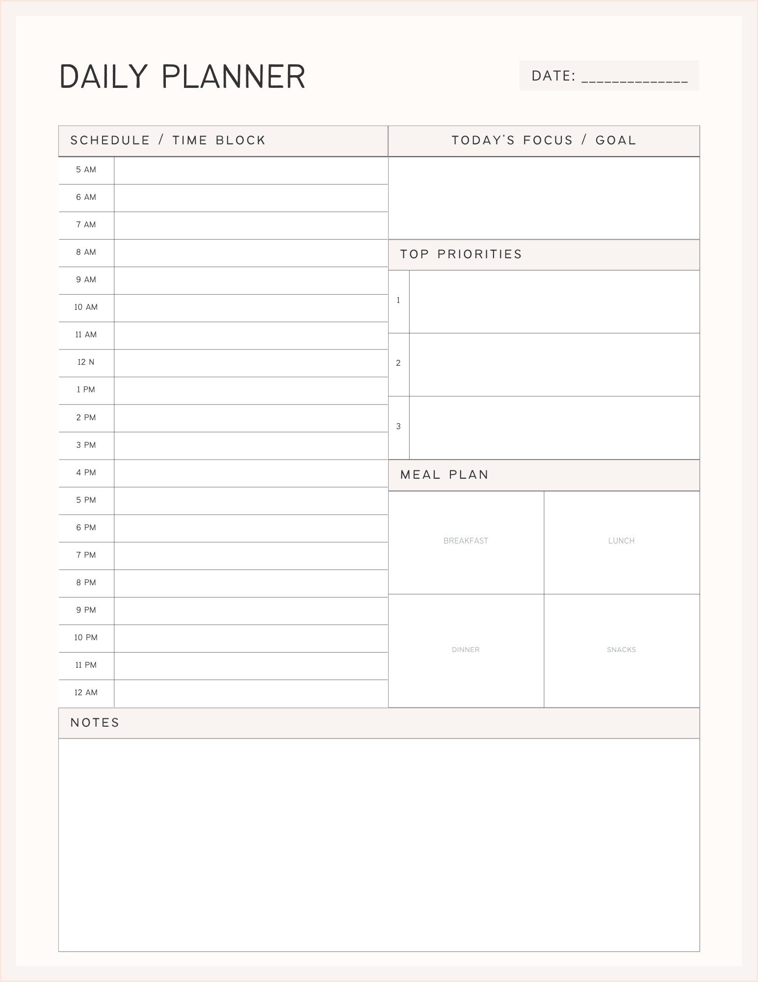 15 Free Life Planning Worksheets & Templates. - Third Bliss
